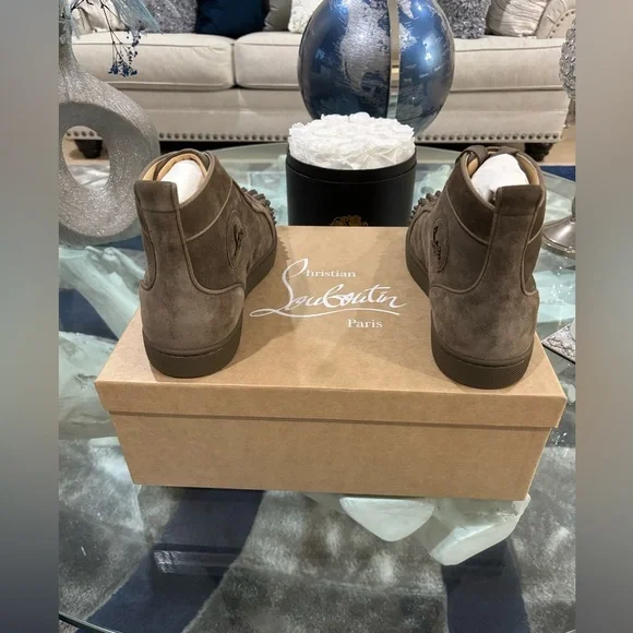 NWT Christian Louboutin Spikes Orlato Flat in Brown Retails at $1045 - Picture 5 of 8